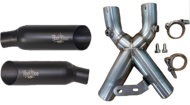 VOODOO Shorty Dual Muffler Black Busa VEBUSAM2CDB