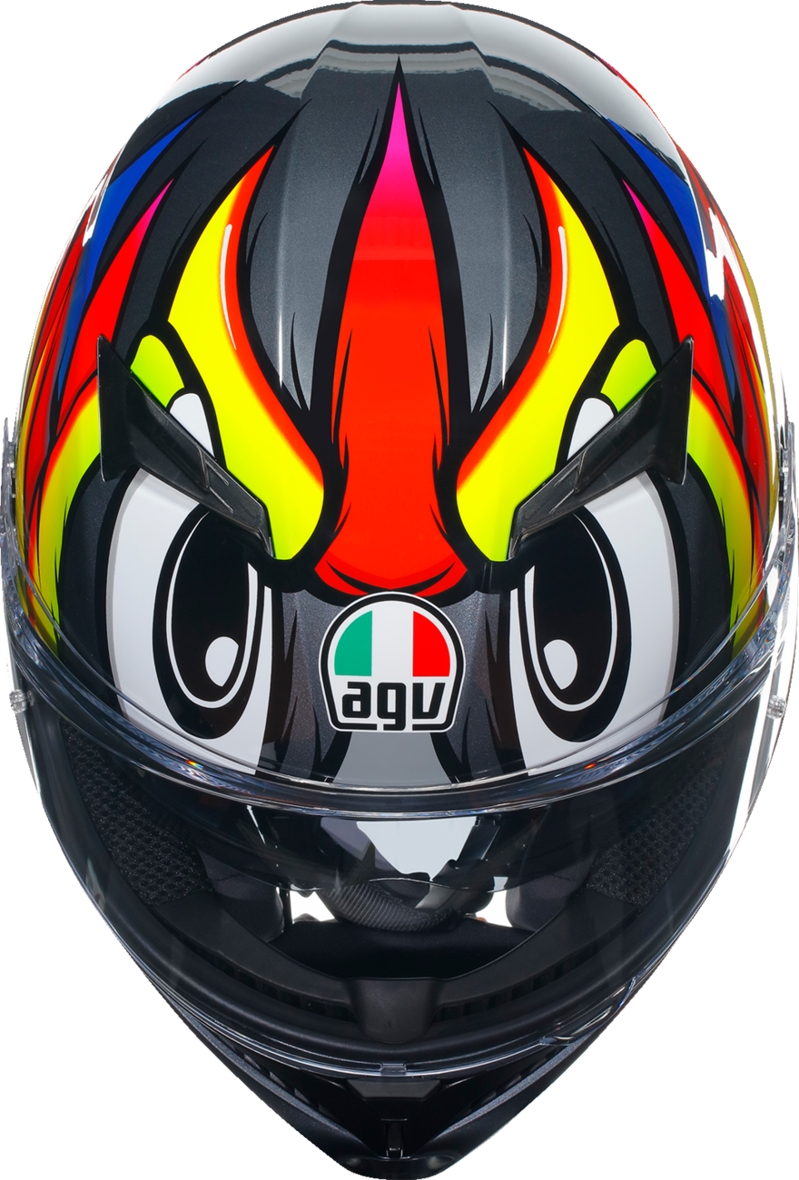 AGV K3 Helmet - Birdy 2.0 - Gray/Yellow/Red - Large 2118381004012L