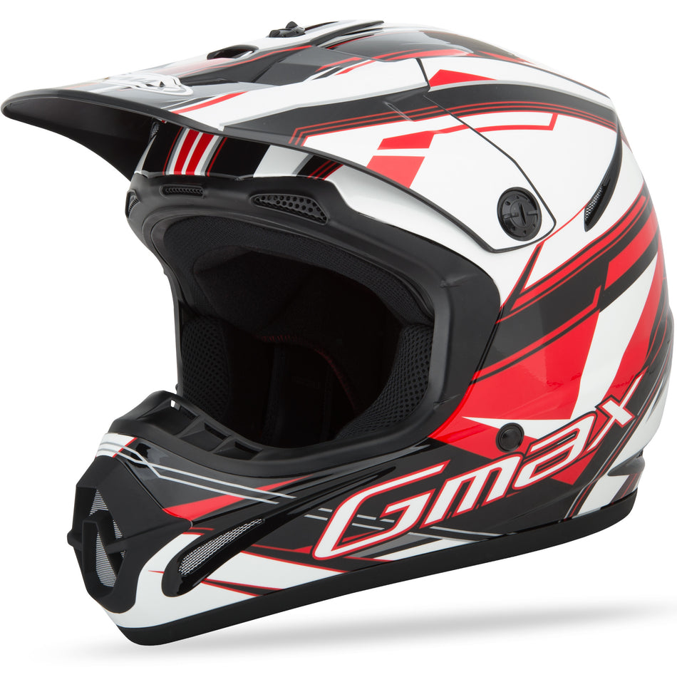 GMAX Youth Gm-46.2y Off-Road Traxxion Helmet Blk/Rd/Wht Ys G3463200 TC-1