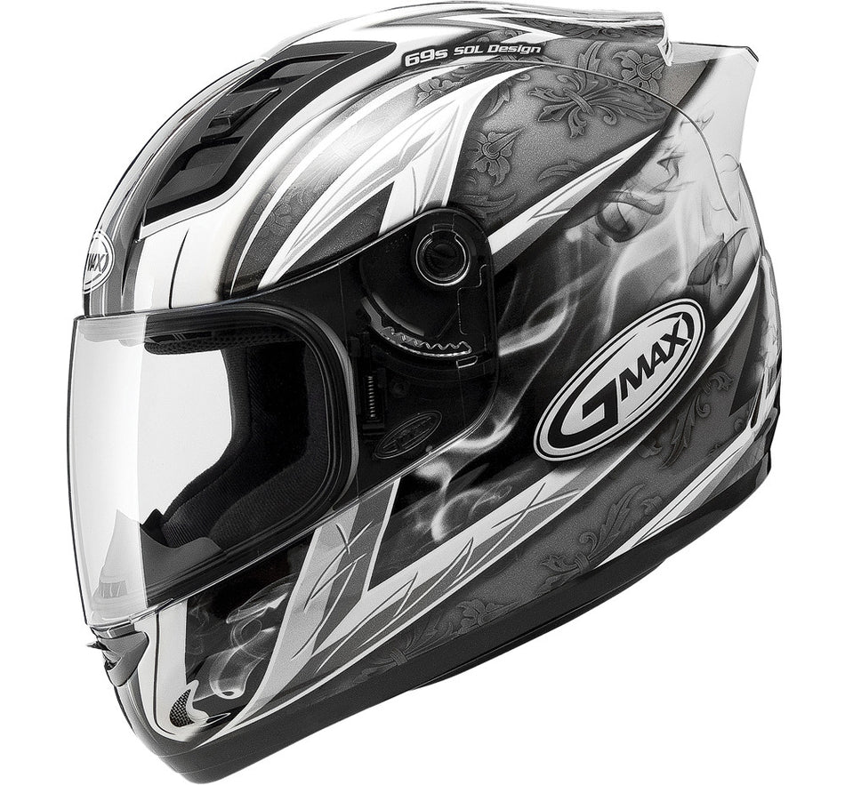 GMAX Gm-69 Full-Face Crusader Ii Helmet Whte/Dark Silver/Blk 2x G7691468 TC-5