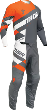 THOR Youth Sector Checker Jersey - Charcoal/Orange - XS 2912-2413