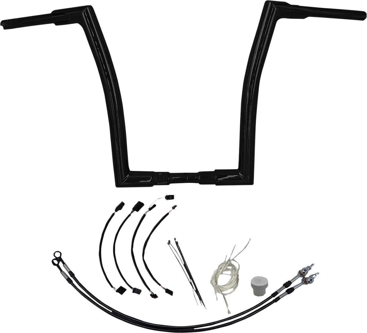 FAT BAGGERS INC. Handlebar Kit - Flat Top - 16" - Black 609616-B