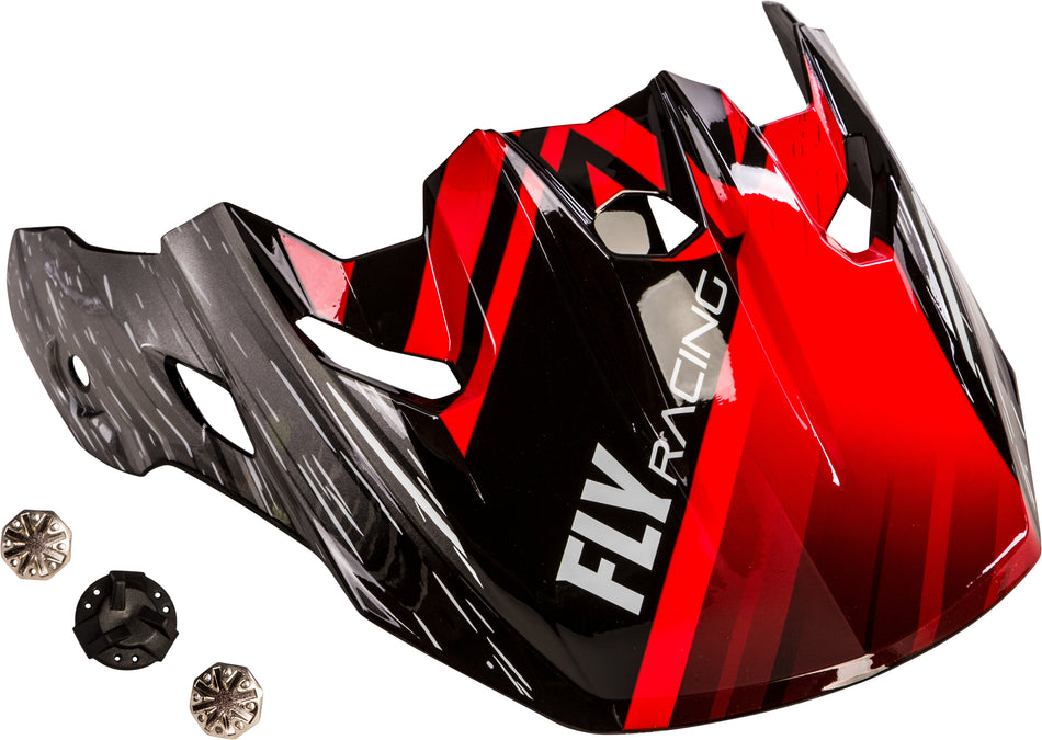 FLY RACING Toxin Resin Visor Red/Black Youth 73-88042Y