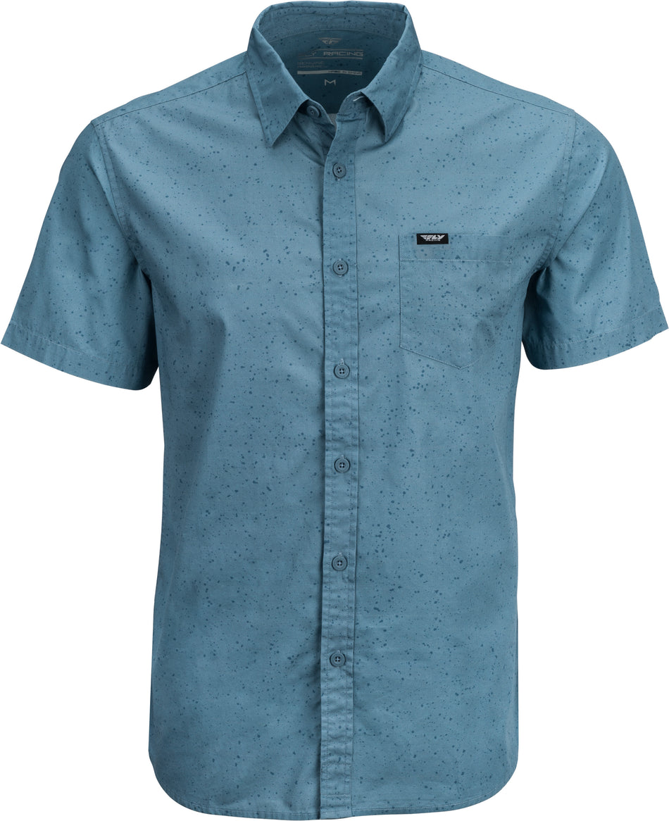 FLY RACING Fly Button Up Shirt Indigo Blue Md 352-6204M
