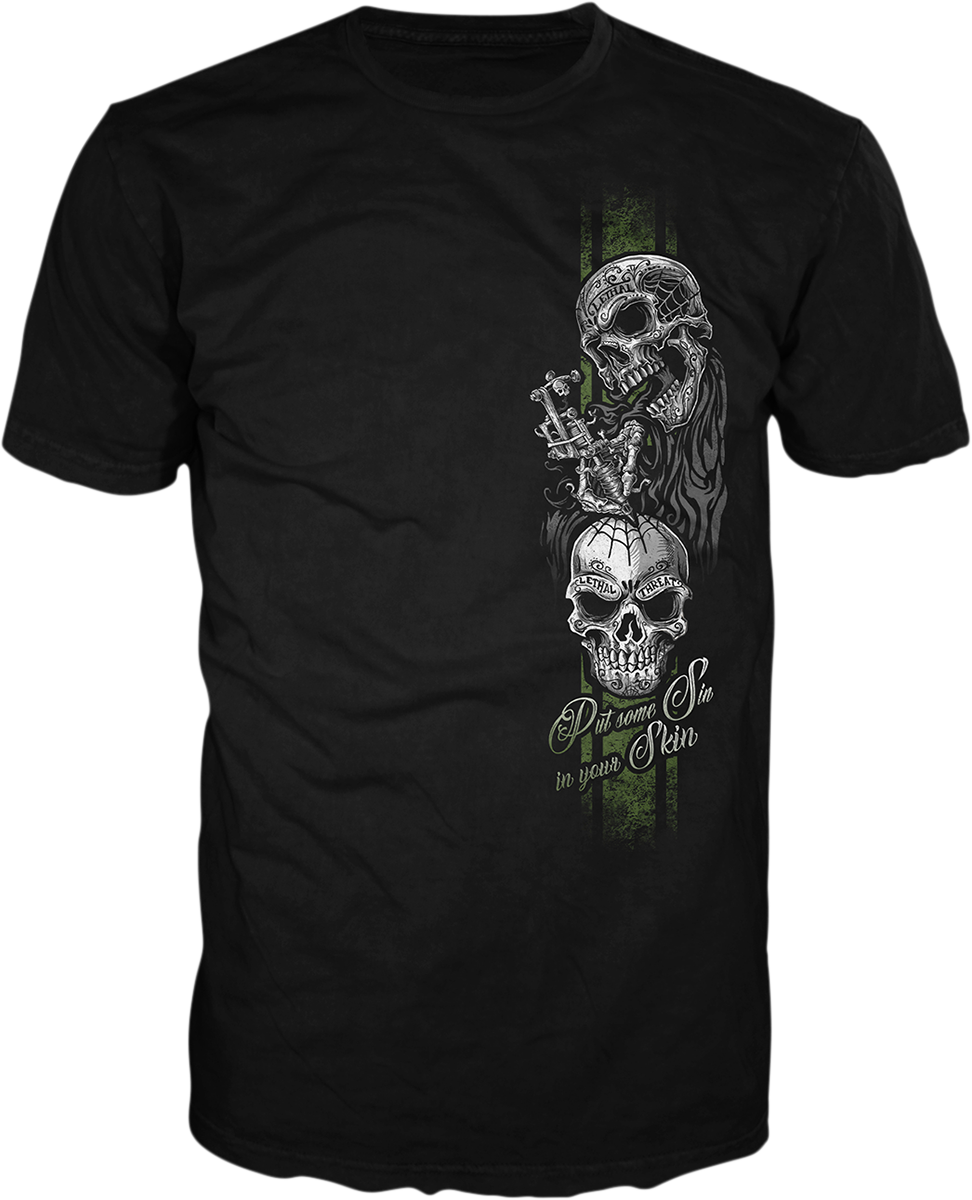 LETHAL THREAT Ink We Trust T-Shirt - Black - 3XL LT30881XXXL