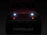 Raxiom 97-18 Jeep Wrangler TJ/JK Axial Series LED Daymaker Headlights- Black Housing (Clear Lens) J108042