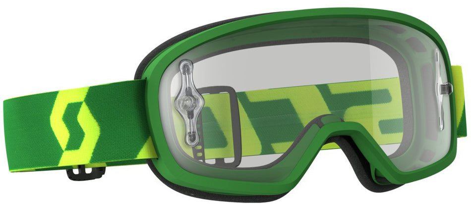SCOTT Buzz Pro Goggle Green/Yellow W/Clear Works Lens 262602-1412113