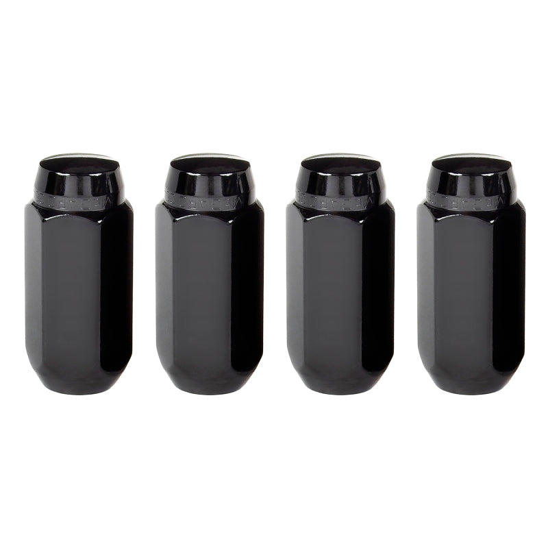 McGard Hex Lug Nut (Cone Seat) M14X1.5 / 22mm Hex / 1.945in. Length (4-Pack) - Black 64024