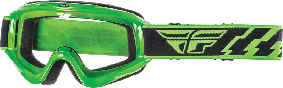 FLY RACING Focus Goggle Green W/Clear Lens 37-3005