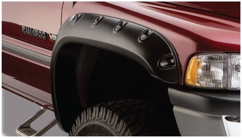 Bushwacker 02-08 Dodge Ram 1500 Fleetside Pocket Style Flares 4pc 75.9/76.3/97.9in Bed - Black 50907-02