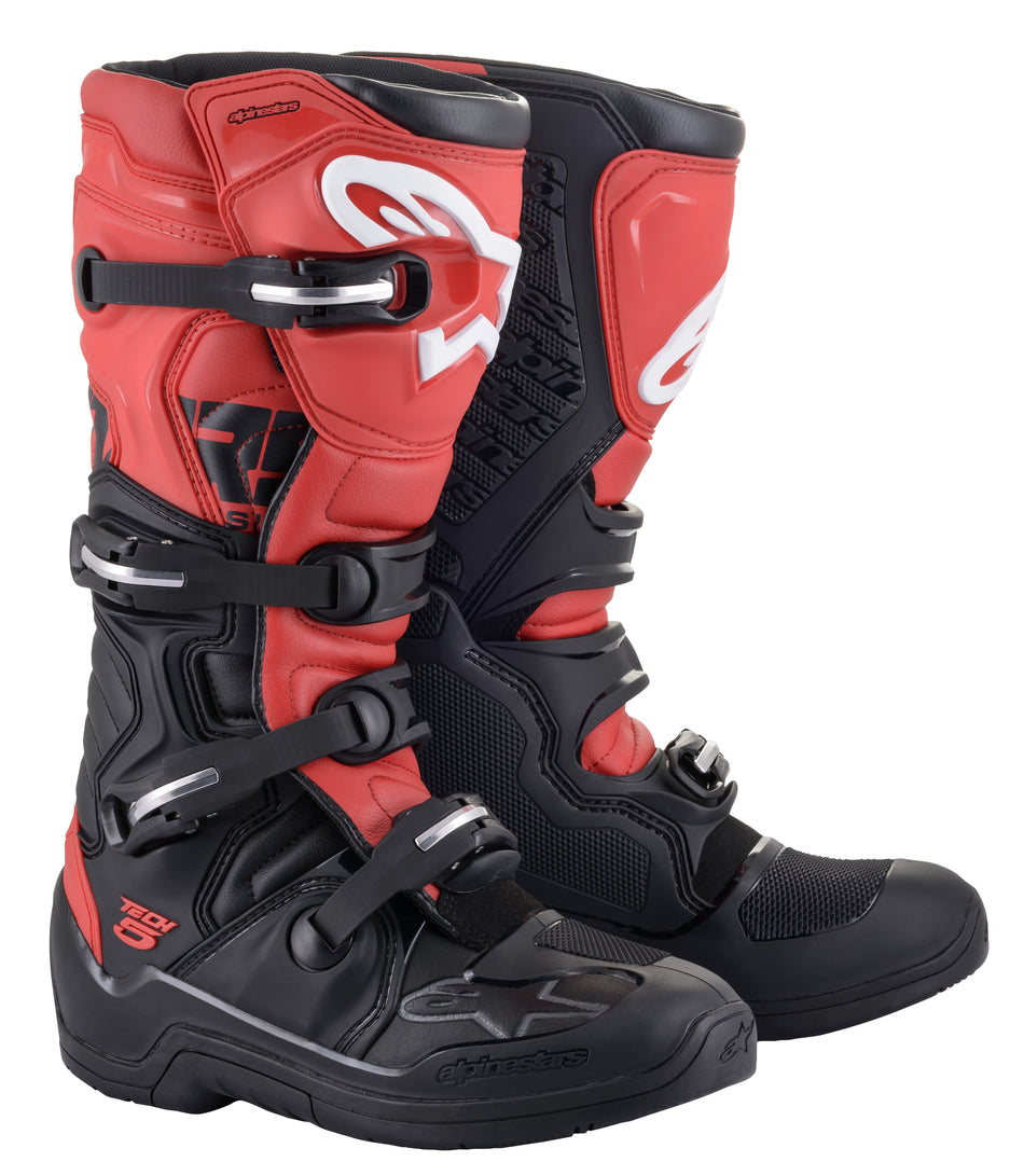 ALPINESTARS Tech 5 Boots Black/Red Sz 06 2015015-13-6