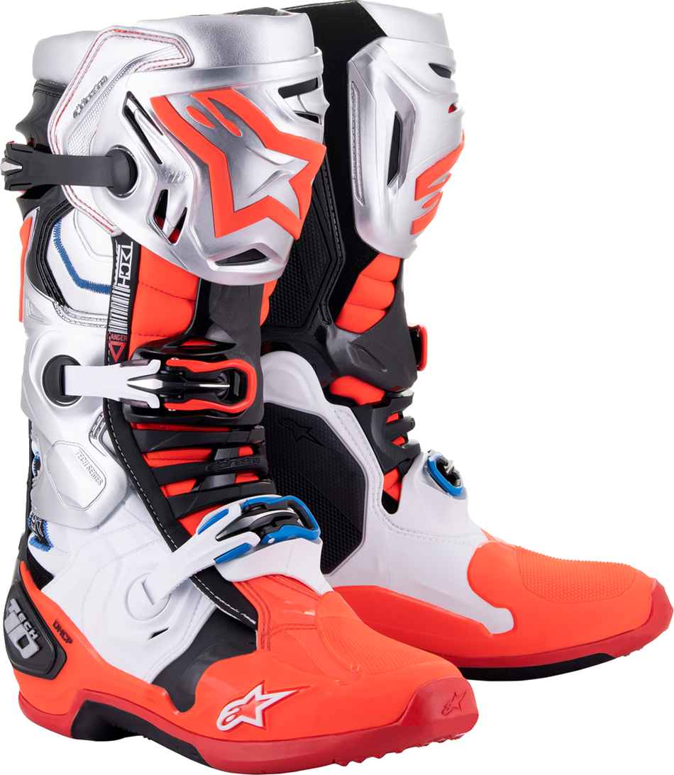 ALPINESTARS Limited Edition Vision Tech 10 Boots - Black/White/Silver/Red - US 12 2010020-1283-12