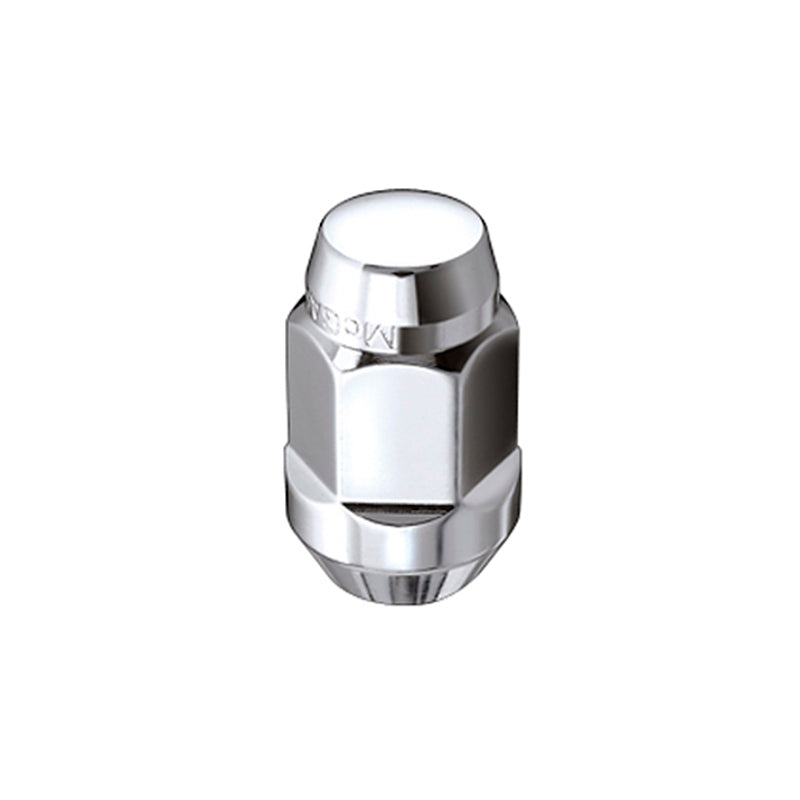 McGard Hex Lug Nut (Cone Seat Bulge Style) M12X1.25 / 3/4 Hex / 1.45in. Length (4-Pack) - Chrome 64013