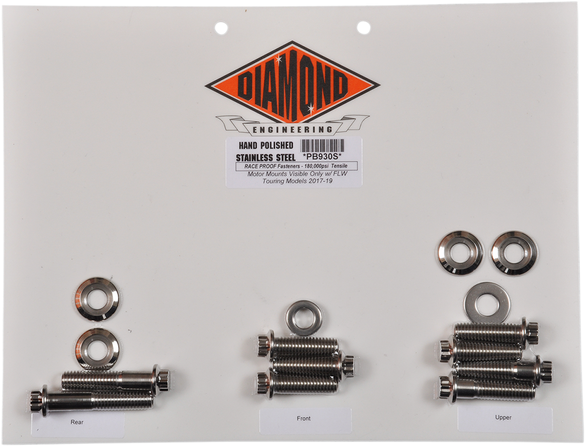 DIAMOND ENGINEERING Bolt Kit - Motor Mount - 12-Point - Touring PB930S