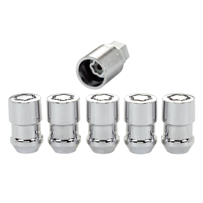 McGard Wheel Lock Nut Set - 5pk. (Cone Seat) 1/2-20 / 3/4 &13/16 Dual Hex / 1.46in. Length - Chrome 24538