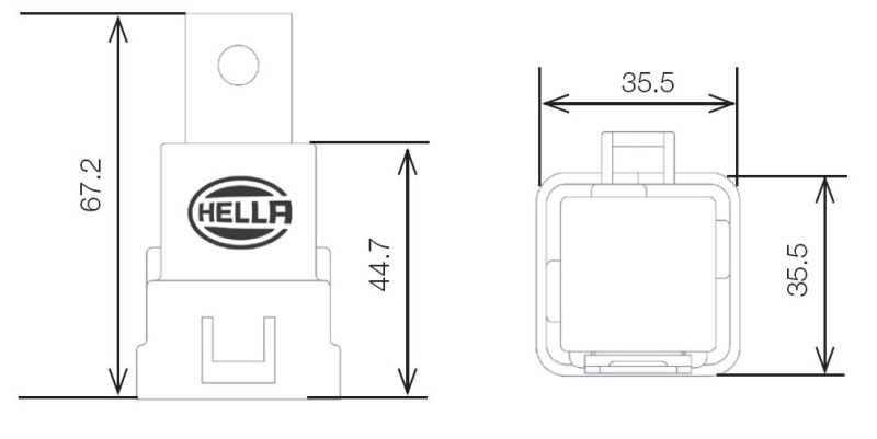 Hella Relay 12V 20/40A Spdt Res Wthr Bkt LA007794301