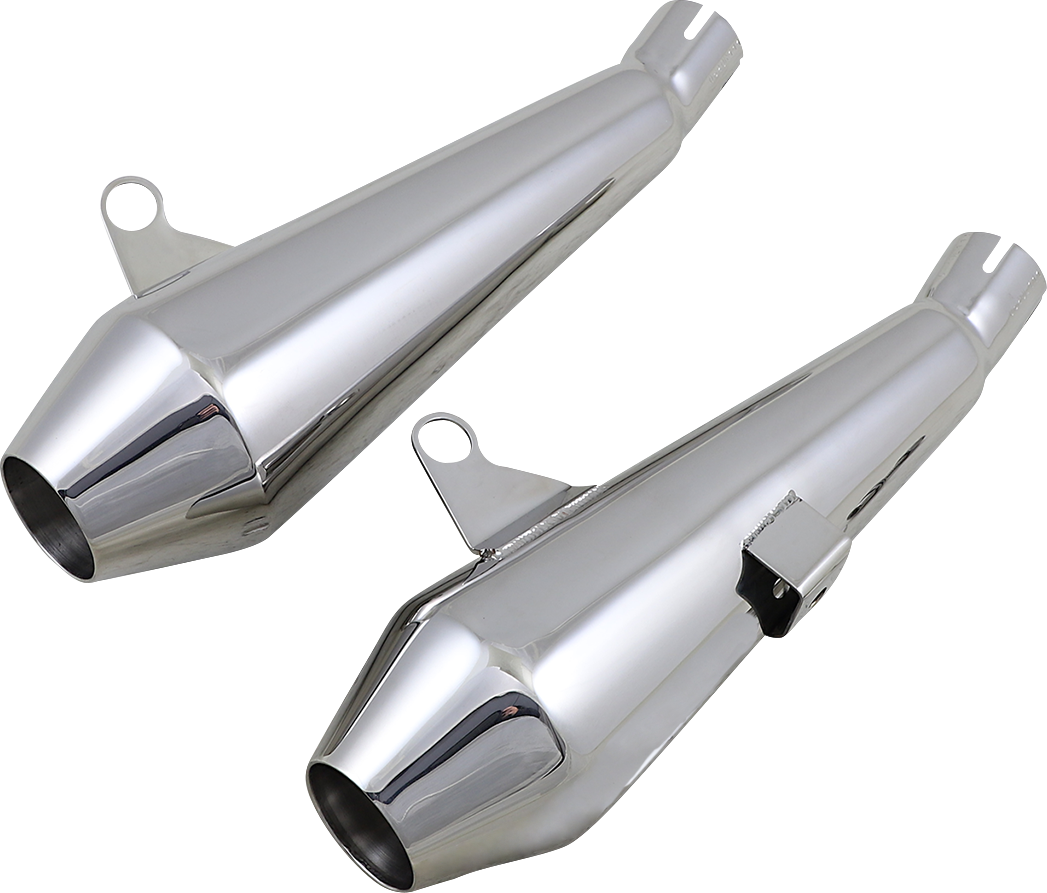 BRITISH CUSTOMS Mufflers - Polished for Triumph Bonneville T100 /120 2016-2021   BC902-111-V2-P