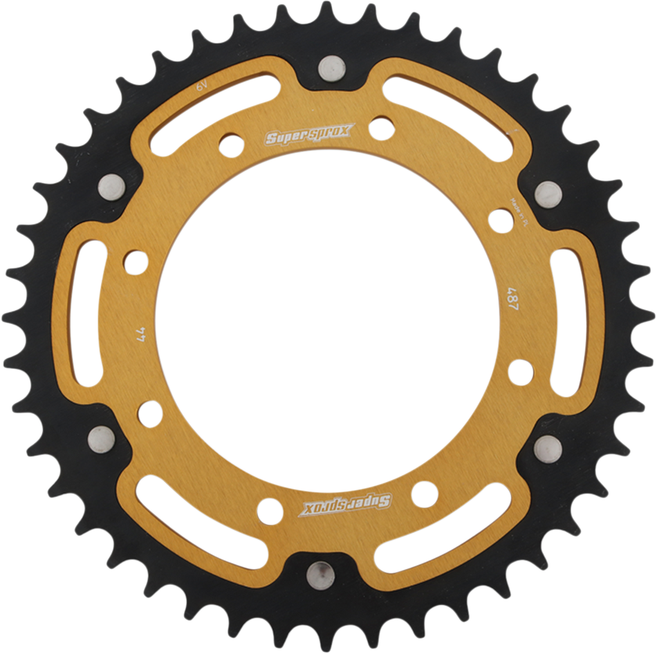 SUPERSPROX Stealth Rear Sprocket - 44 Tooth - Gold - Kawasaki RST-487-44-GLD