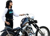 BILTWELL Camiseta raglán 1985 para mujer - Negro/Blanco - Pequeña 8144-060-002 