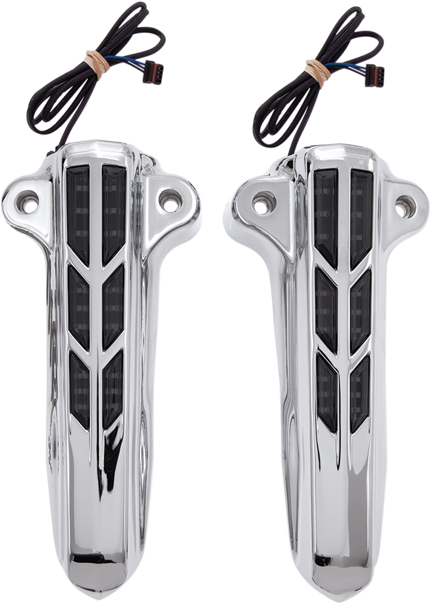 CIRO Forkini Lower Leg Covers - Chrome - With LEDs 43001