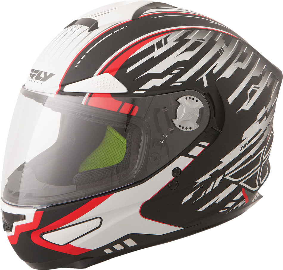 FLY RACING Luxx Shock Helmet Matte Black/White/Red Lg F73-8311L FTC-1