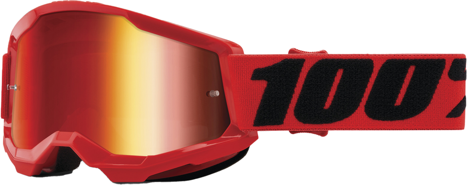 100% Strata 2 Junior Goggle Red Mirror Red Lens 50032-00004