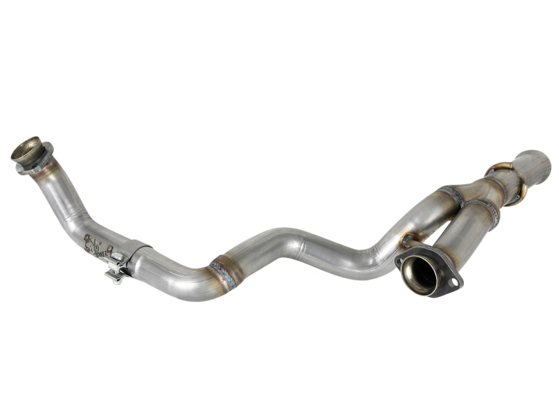 aFe POWER Twisted Steel Y-Pipe 2-1/4in 409 SS Exhaust System 2018 Jeep Wrangler (JL) V6-3.6L 48-48026