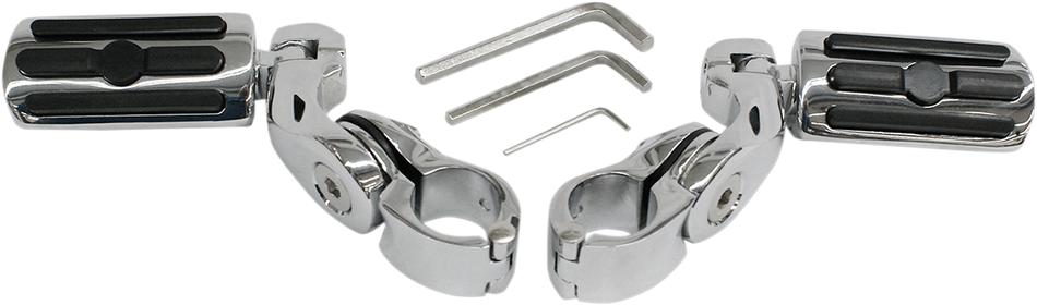 RIVCO PRODUCTS Highway Pegs With Mount - Chrome MV115