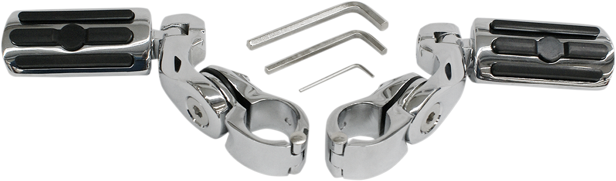 RIVCO PRODUCTS Highway Pegs With Mount - Chrome MV115