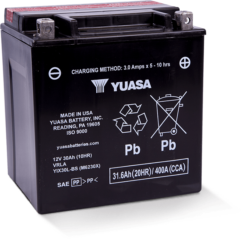 Yuasa YIX30L-BS High Performance Maintenance Free AGM 12 Volt Battery (Bottle Supplied)