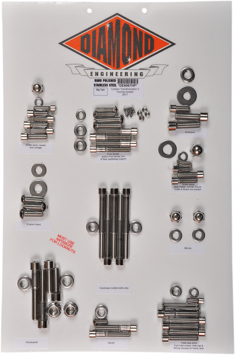 DIAMOND ENGINEERING Bolt Kit - Transformation - Touring DE6067HP