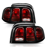 ANZO 1994-1998 Ford Mustang Taillight Dark Red Lens (OE Style) 321350