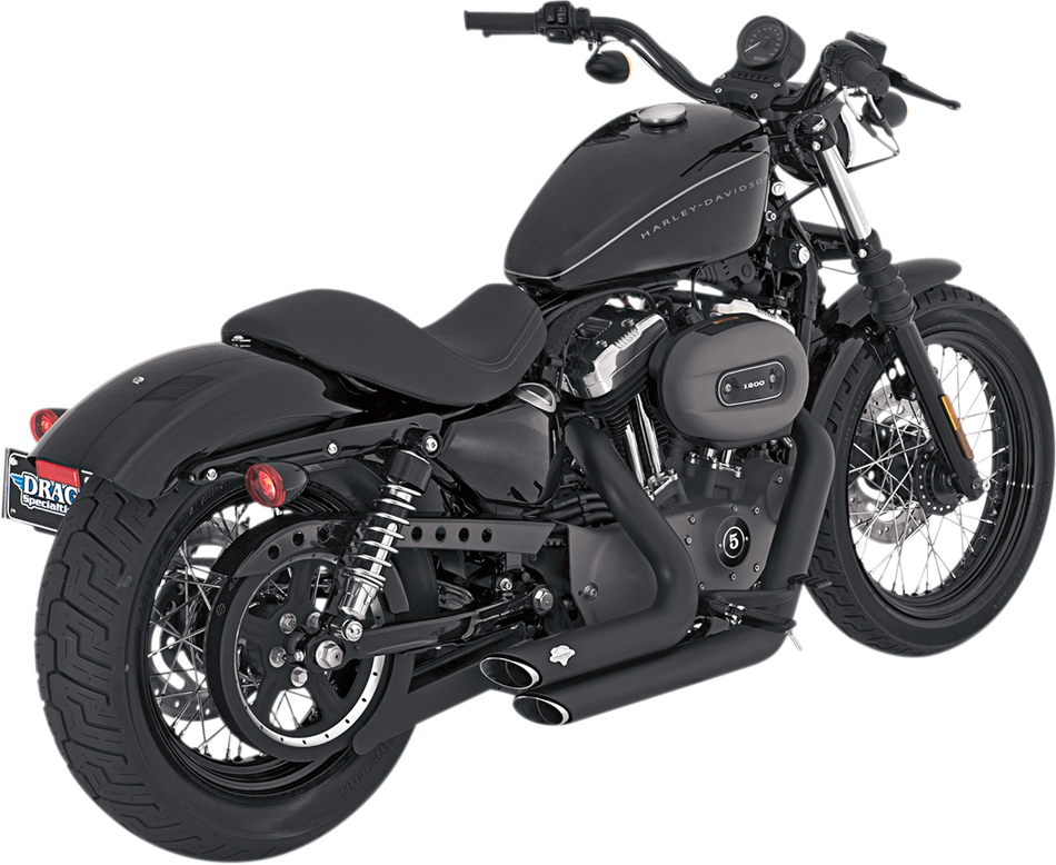 VANCE & HINES Shortshots Staggered Exhaust System - Black 47219