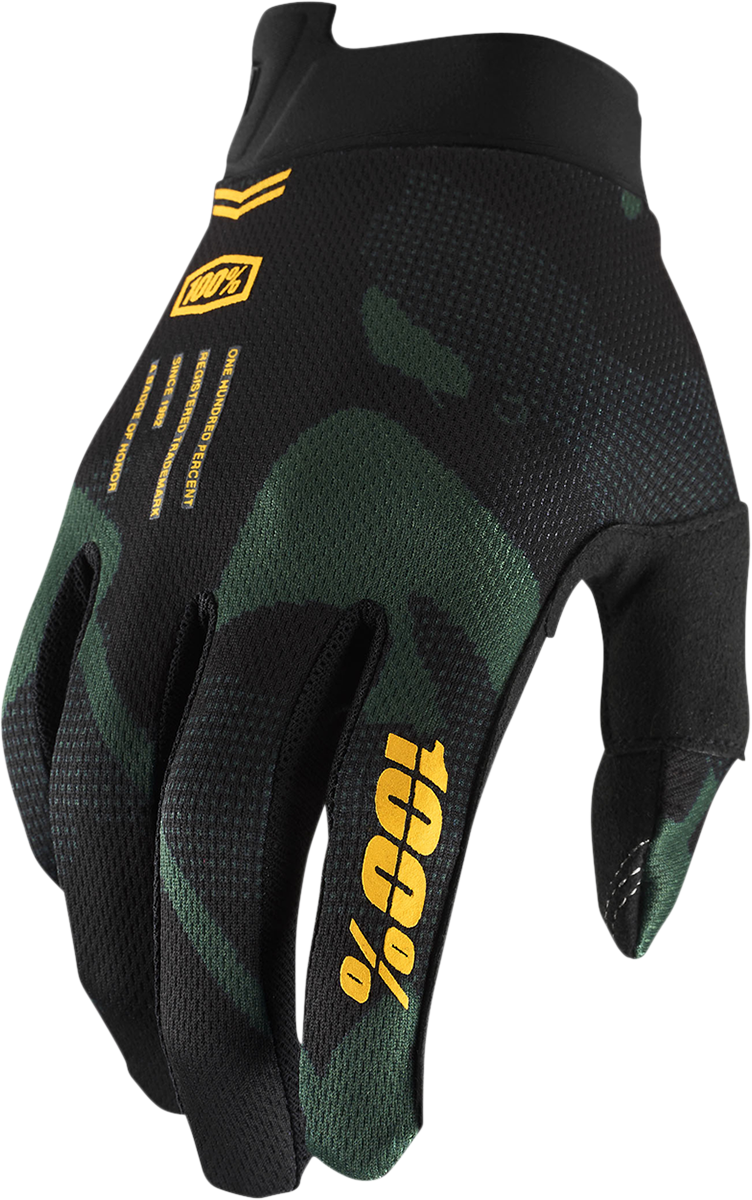 100% Youth iTrack Gloves - Sentinel Black - XL 10009-00011