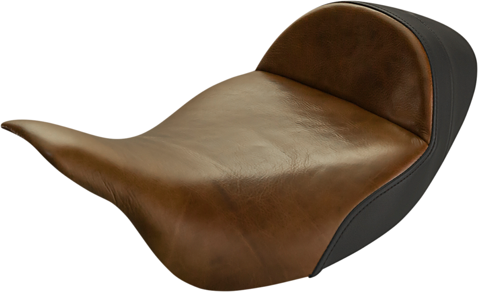 SADDLEMEN Lariat Solo Seat - Extended Reach - Distressed Brown - FL '08-'23 808-07B-0041EXT