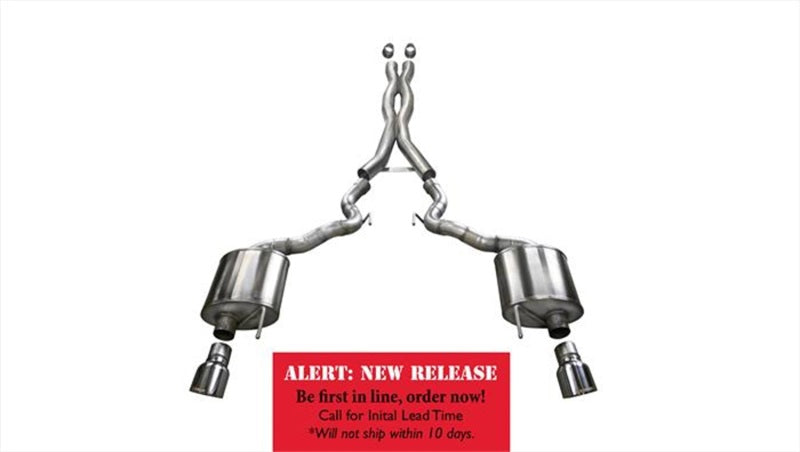 Corsa 15-16 Ford Mustang GT Convertible 5.0L V8 Polished Xtreme Dual Rear Exit Exhaust 14342