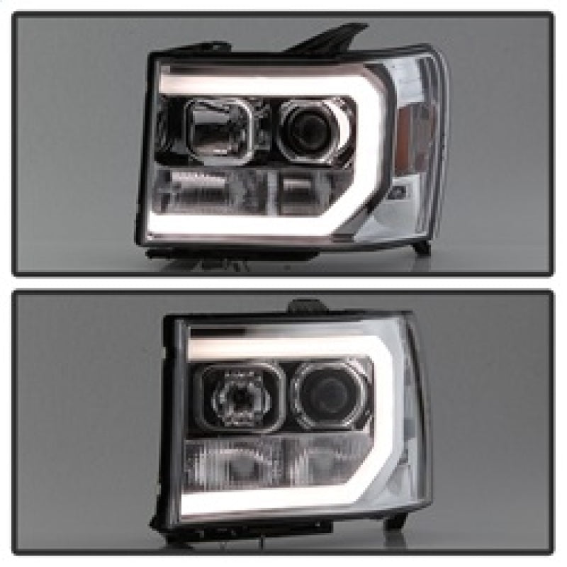 Spyder GMC Sierra 1500/2500/3500 07-13 V2 Projector Headlights - Chrome PRO-YD-GS07V2-LBDRL-C 5083647