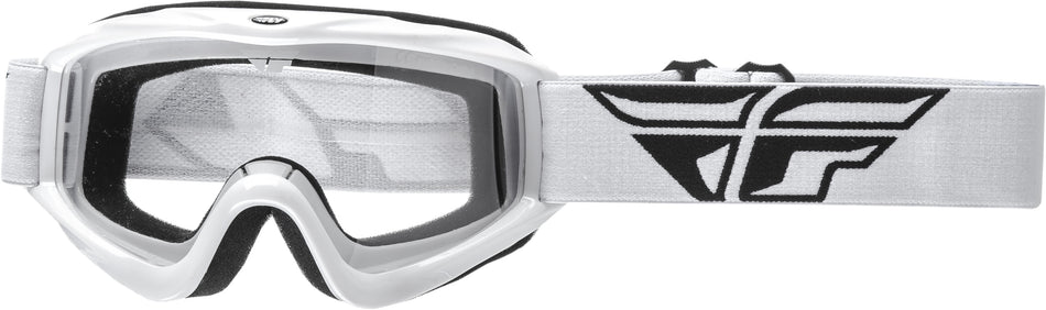 FLY RACING 2018 Focus Goggle White W/Clear Lens 37-4004