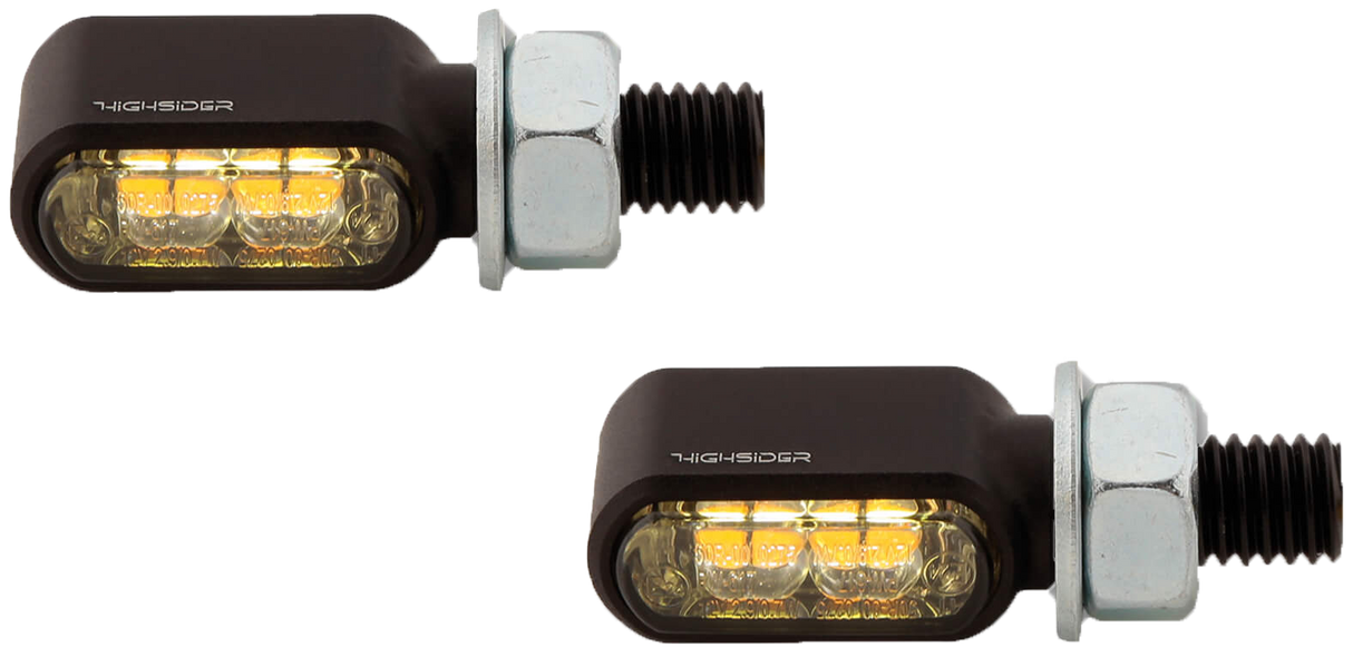 HIGHSIDER Little Bronx Turn Signal And Position Light Black 204-2870