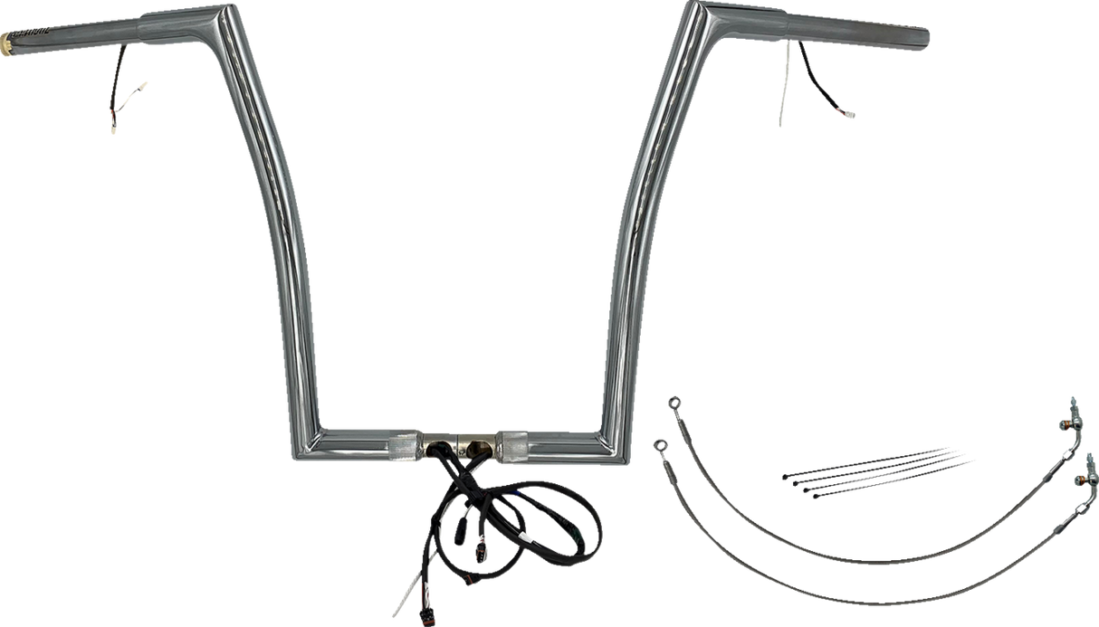 FAT BAGGERS INC. Handlebar Kit - Flat Top - 16" - Chrome 701916