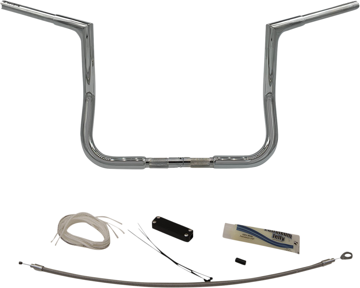 FAT BAGGERS INC. Handlebar Kit - Flat Top - 12" - Chrome 709112