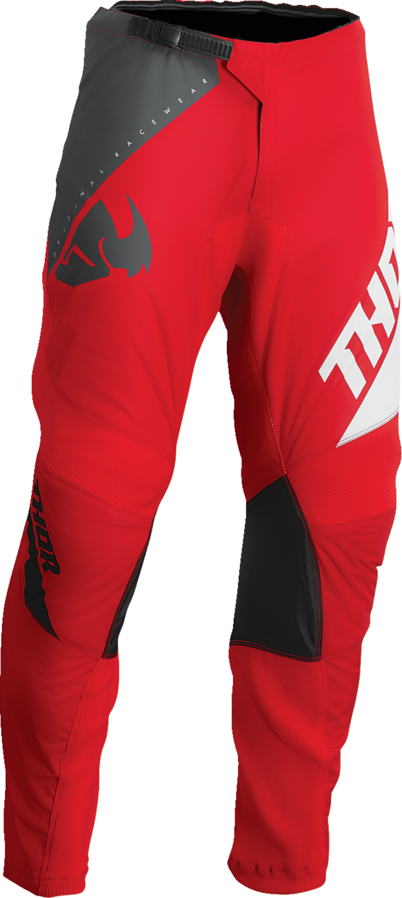 THOR Youth Sector Edge Pants - Red/White - 18 2903-2207