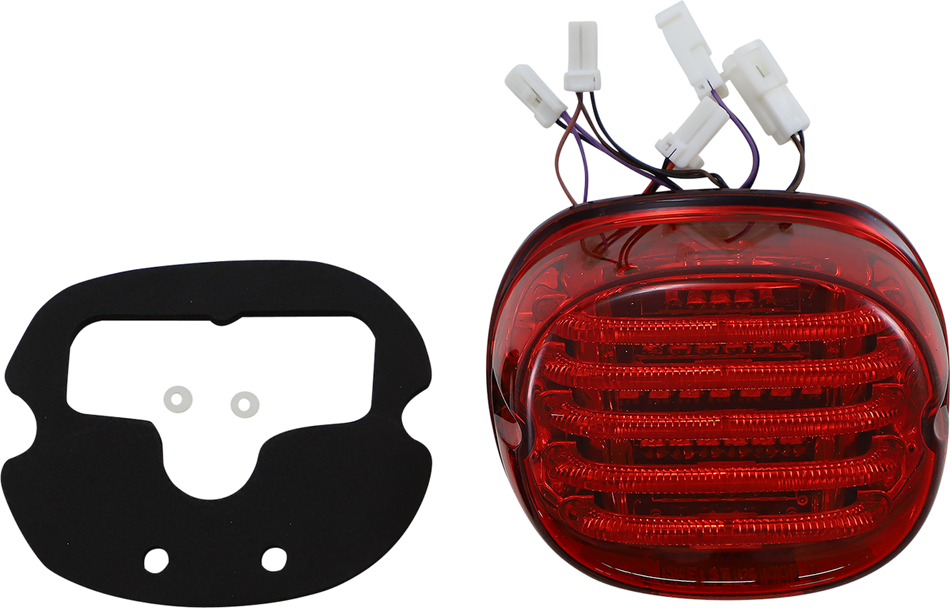CUSTOM DYNAMICS Taillight/Turn Signal - Bottom Window - Red Lens PB-TL-INT-BW-R