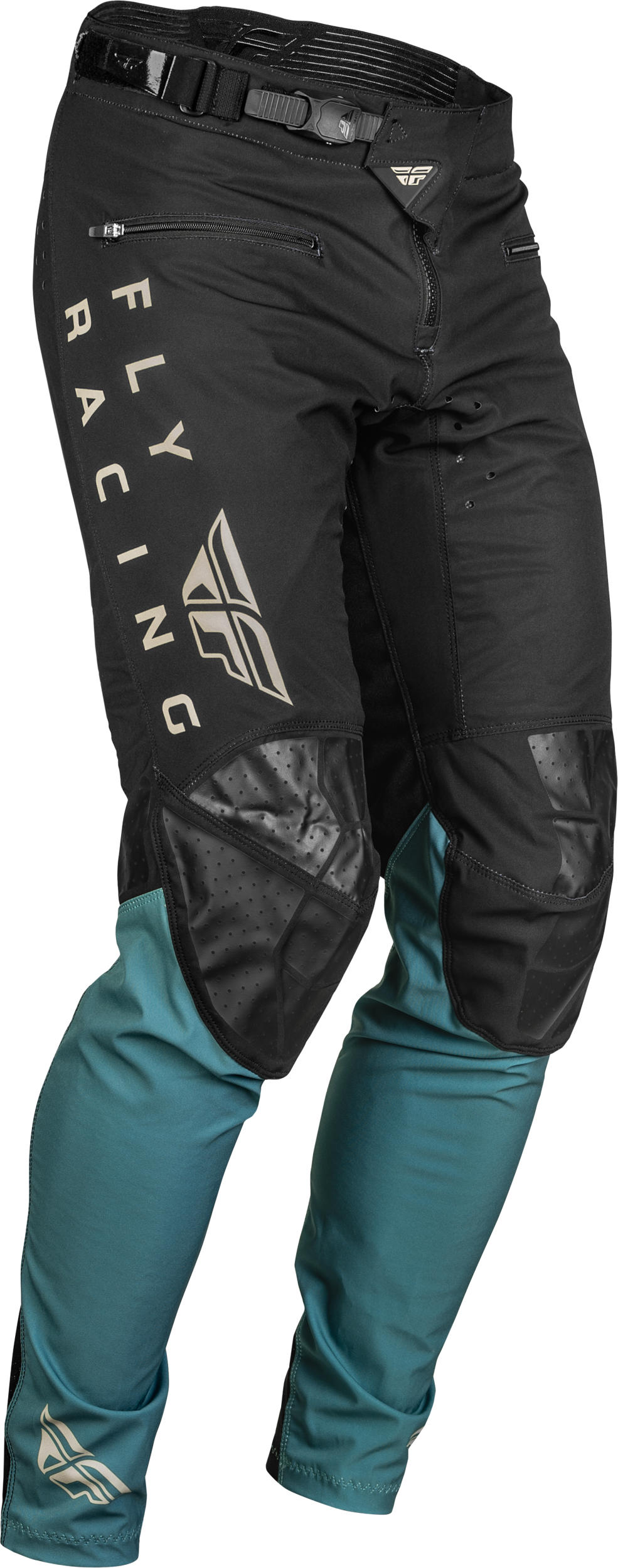 FLY RACING Youth Radium Bicycle Pants Black/Evergreen/Sand Sz 18 376-04118