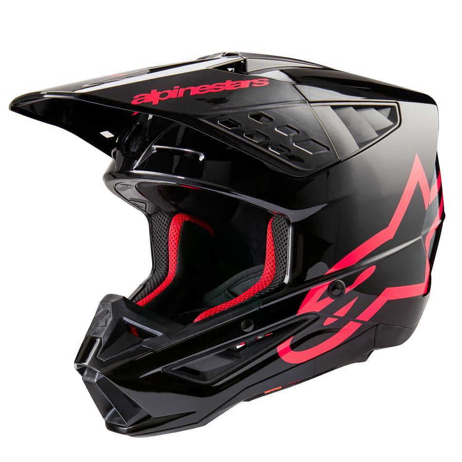 ALPINESTARS S-M5 Corp Helmet Black/Diva Pink Glossy Md 8306423-1839-M