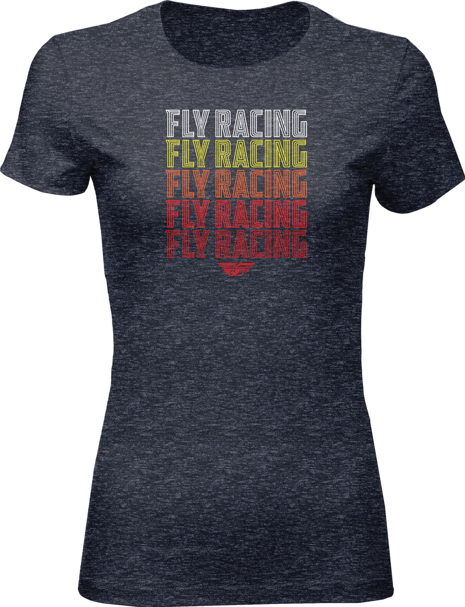 FLY RACING Women's Fly Nostalgia Tee Navy Heather 2x 356-04872X
