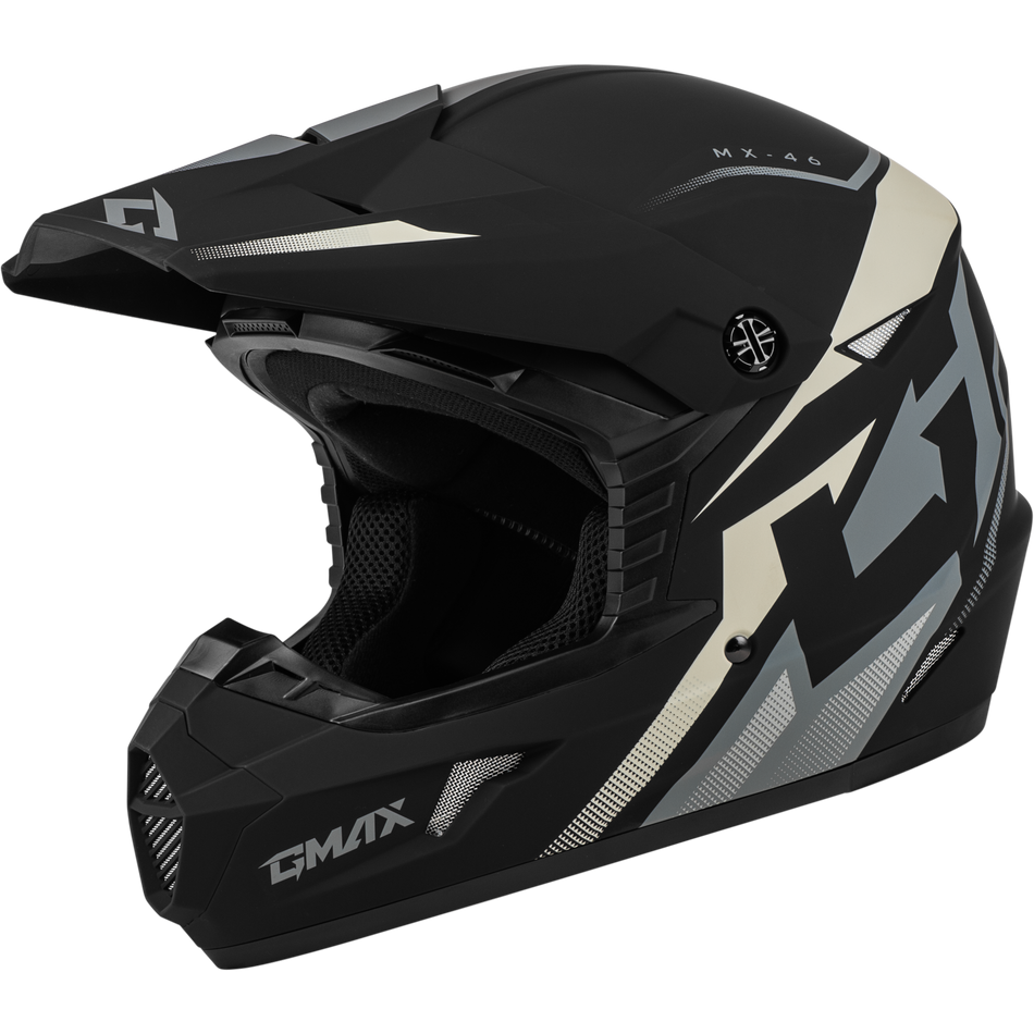 GMAX Mx-46 Compound Helmet Matte Black/Grey/White Xl D3464427~OLD