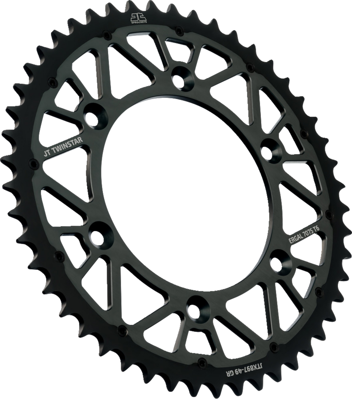 JT SPROCKETS Steel Rear Sprocket - Graphite - 49 Tooth JTX897.49GR