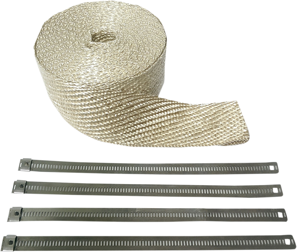 CYCLE PERFORMANCE PROD. Exhaust Wrap Kit - Natural - 1x50 CPP/9045