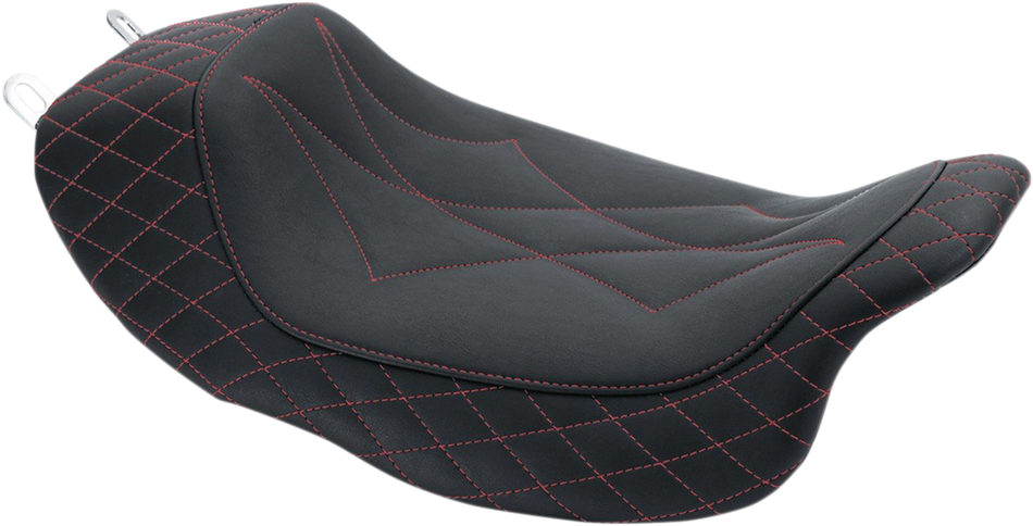 MUSTANG Revere Solo Seat - Diamond - Red Stitched 75130AB